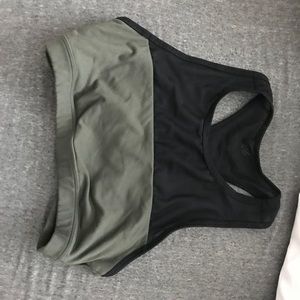 olive mesh sports bra